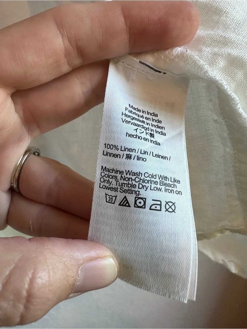 J.Crew women’s White Short-Sleeve Baird mcnutt 100% linen Button-Up Shirt